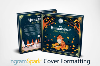 format your book cover for KDP, ingramspark, lulu, bn etc