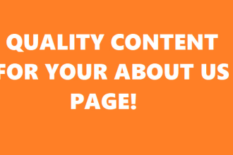 write a compelling about us page for your website