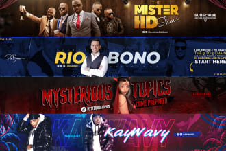 design amazing youtube and any social media banner