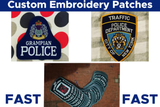 do custom embroidered patches digitized and shipped