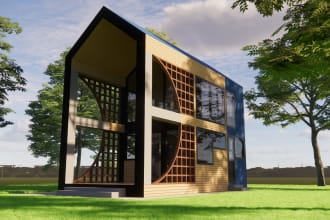 create exterior 3d modeling  and rendering