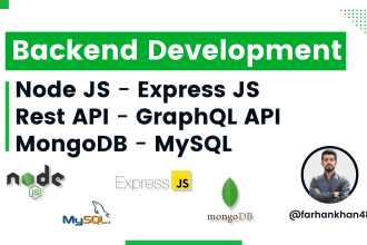 be your node js, express js, mongodb, mysql backend developer