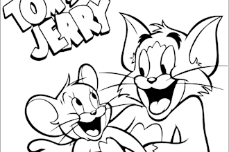 give you 50 tom and jerry coloring pages in 24 hrs