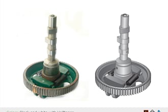 create a symmetrical mechanical illustration