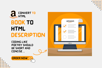 convert your amazon book description to HTML