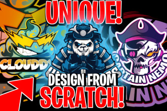 design animal mascot, gaming, cartoon esports logo, twitch, fivem, business