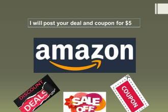 help you publish your amazon deals and coupons on popular deals site in 24 hours