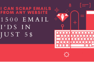 scrap emails from any website based on your niche