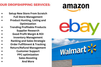 be your VA for amazon walmart ebay dropshipping store management