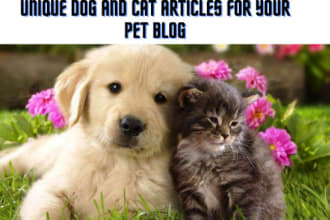 write SEO optimized dog and cat articles