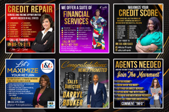 design a professional credit score flyer for your business