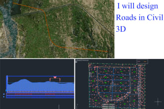 professionally design roads by using autocad civil 3d