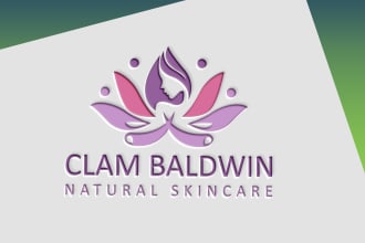 design natural, skincare, organic, med spa logo