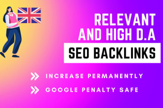 build 25 UK relevant and high da backlink
