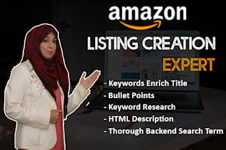 do catchy amazon fba product listing creation, SEO product description