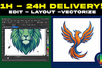be your expert coreldraw designer for editing and vectoring