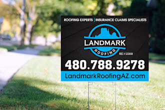 design billboard, yard sign, signage, roll up banner