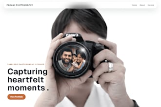make professional website landing page with animated scroll
