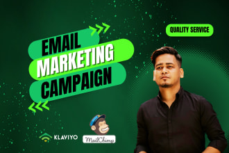 be your mailchimp,klaviyo, aweber or getresponse expert