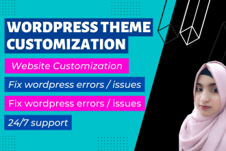 do wordpress customize, redesign, rebuild or fix errors