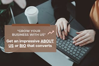 write innovative about us or bio for website or social media