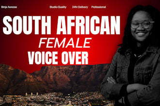a professional south african female voice over