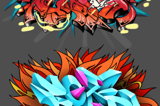 create a graffiti or charachter