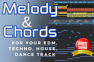 create melody and chords for your edm, techno, hardstyle track