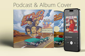draw great vintage artwork for your album or podcast cover