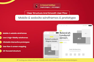do mobile and website wireframing and prototype