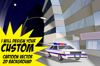design 2d vector cartoon background for animation