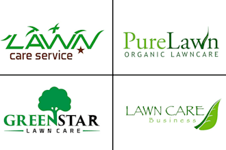 design lawn care, eco, hemp, organic and landscaping logo
