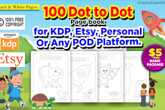 design dot to dot kdp kids activity book, puzzle book for amazon kdp