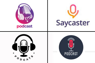 design itunes and spotify podcast minimal logo