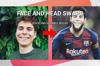 do realistic head or face swap, funny gift