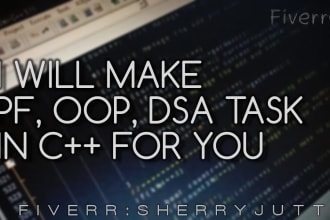 do dsa, oop, pf task in cpp for you only