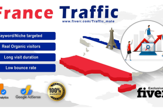 send keyword targeted france organic traffic with long visit duration