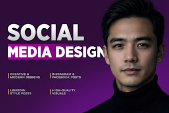 design social media posts and linkedin page post designer