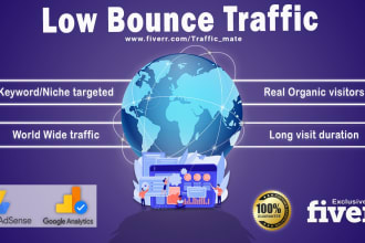 send low bounce organic traffic with long visit duration