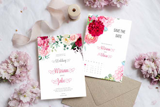 design beautiful greeting cards, real estate postcard and wedding invitations