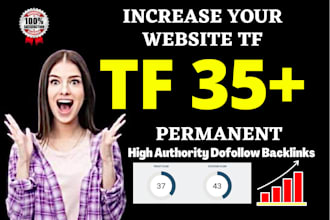 increase website url majestic trust flow tf 35 plus in 10 days