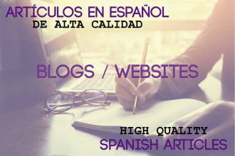 write professional content in spanish for your blog or website