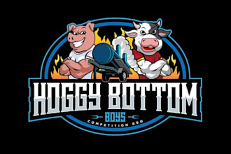make a wonderful BBQ team logo design