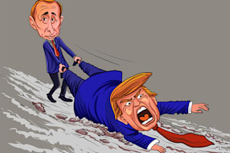 draw funny cartoon meme illustration for you