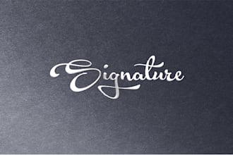 design scripted, handwritten or signature logo
