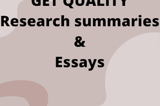 prepare and edit your research summaries and papers