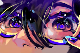 draw you a portrait, concept art, oc art, vtuber art, anime art for you