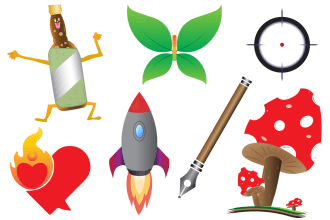 design clip arts and simple illustrations