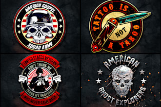 design stand out skull, army, tactical logo for you