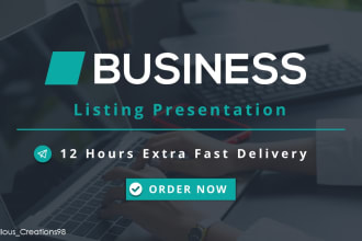 create business listing presentation and video conversion